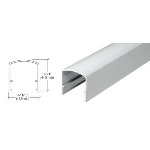 CRL Metallic Silver Horizontal Mid-Rail 241" - 200-400 Series, Sleek, Durable Design