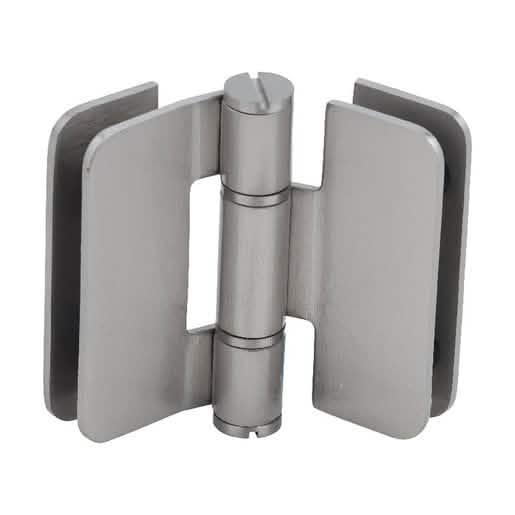 CRL Zurich 07 Series Glass-to-Glass Inline Outswing Hinge in Brushed Nickel Finish.