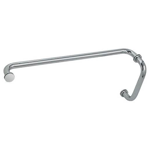 CRL Polished Nickel 8" Pull Handle & 24" Towel Bar BM Series Combo with Metal Washers