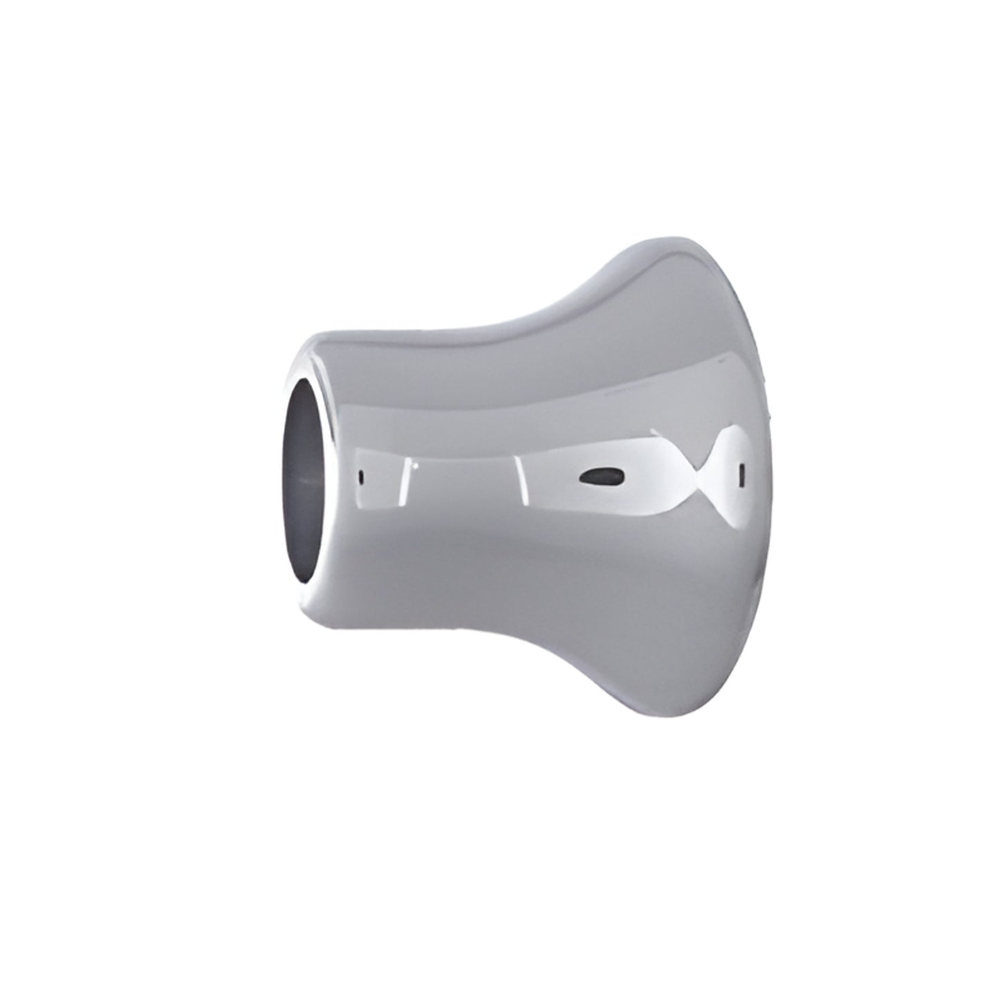 Polished chrome brass wall-mount bracket for tempered glass shower bars (CRL S3CH)