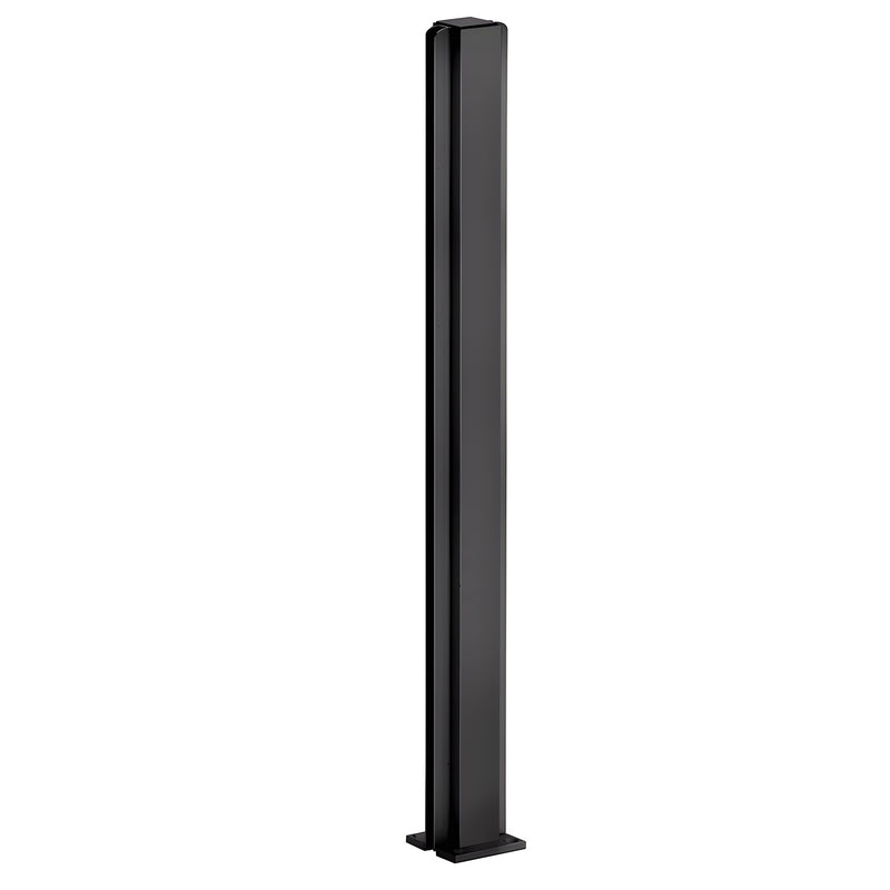 CRL Design Series 30in dark bronze anodized aluminum square partition post, center U-channel for 1/4" glass (SKU D990DU30C)