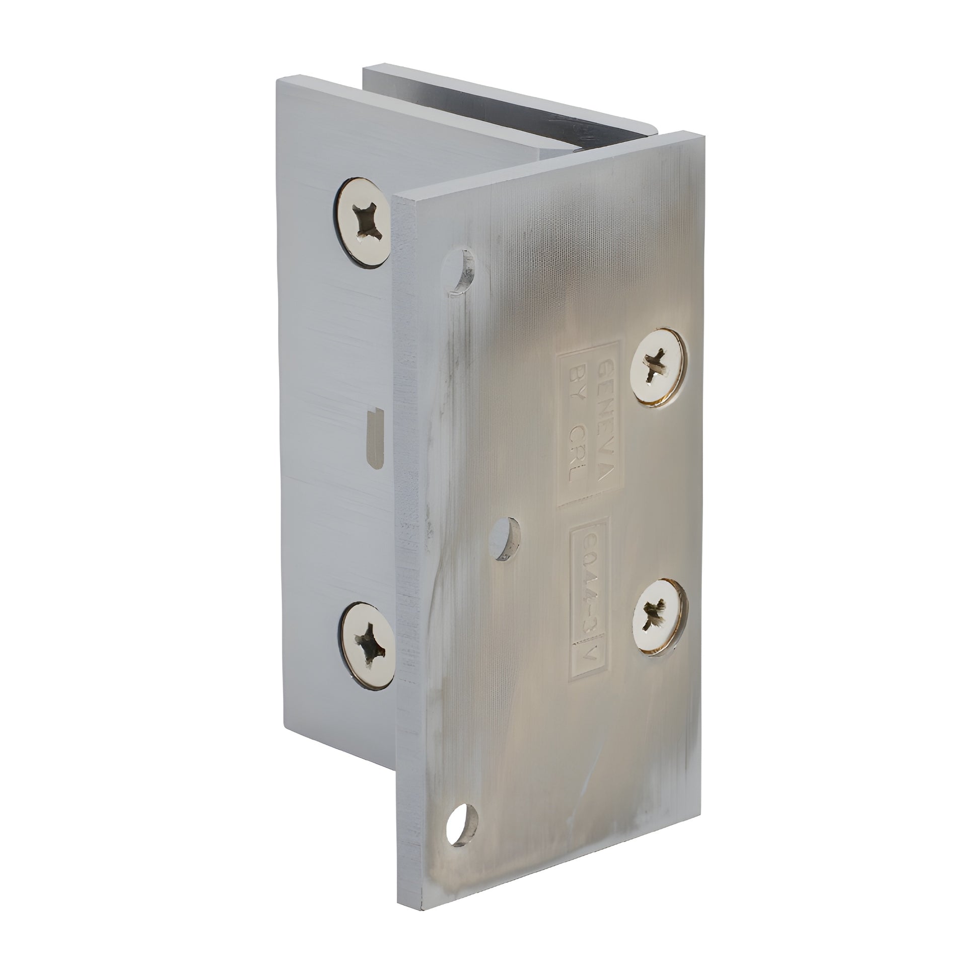 GEN344BSC adjustable brushed satin chrome brass shower door hinge, square edge, wall-mount.