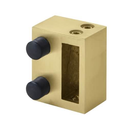 Satin Brass Serenity Door Stop - Elegant CRL design for modern door hardware solutions.