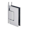 Polished chrome brass glass-to-glass shower hinge GEN345CH, square profile, adjustable for 8-12mm glass.
