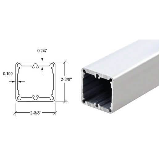 CRL Silver Metallic 241" Heavy-Duty Post Tubing for Durable Construction Projects