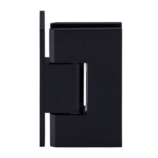 CRL Matte Black Vienna 044 Wall Mount Offset Hinge with Back Plate - Sleek and Durable Des
