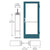 CRL-U.S. Aluminum KYNAR® Series 400 Medium Stile Butt-Hinged Entrance Door