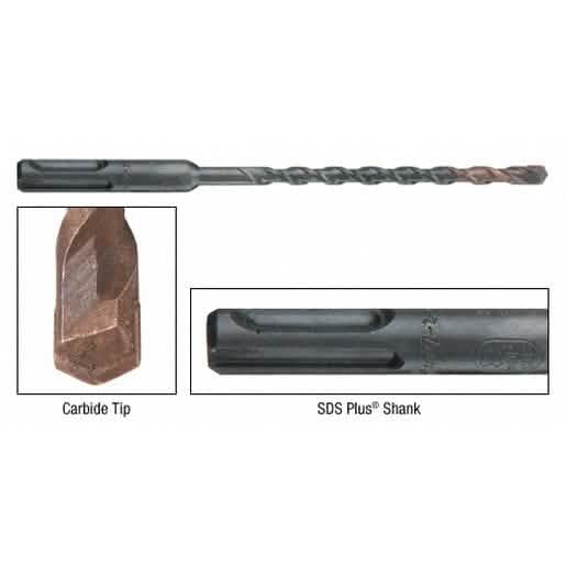 CRL Thundertwist™ SDS Plus® 3/16" x 6-3/8" Masonry Drill Bit for efficient drilling.