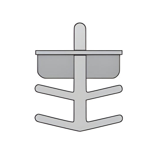 White nylon CRL muntin bar keeper (SKU 3455911) for Somaca muntin bar, 3/4" snap-in spacer clip