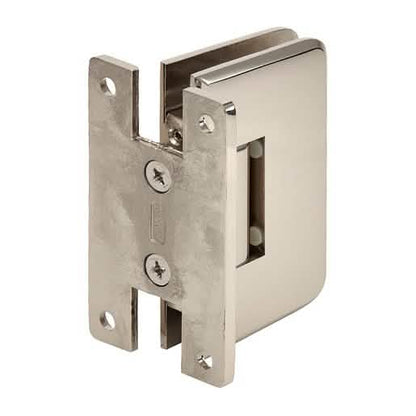 CRL Polished Nickel Plymouth Hinge: Sleek Wall Mount 'H' Back Plate for Glass Doors
