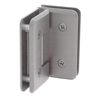 CRL Brushed Nickel Cologne 092 Series 90º Glass-to-Glass Hinge for sleek installations