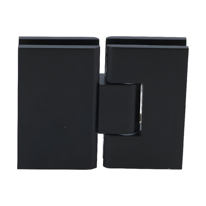 Matte black square brass 180 glass-to-glass shower hinge VCT180MBL