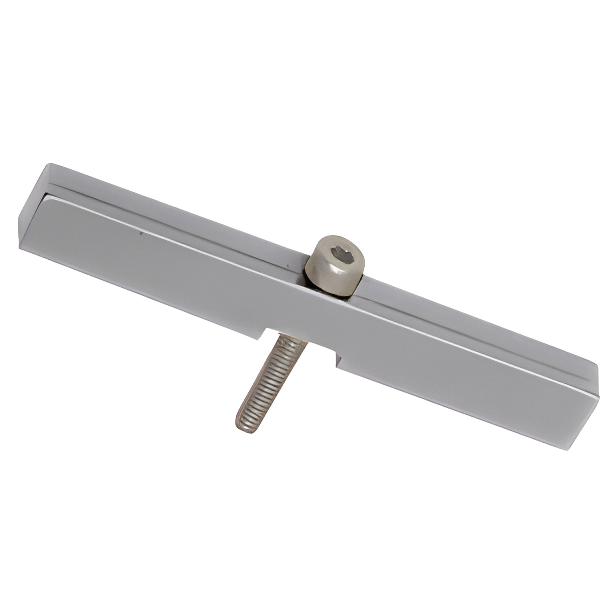 CRL Junior Adapter Block JRHAB01BN, brushed nickel brass mounting block with threaded screw for 1/4" (6mm) glass.