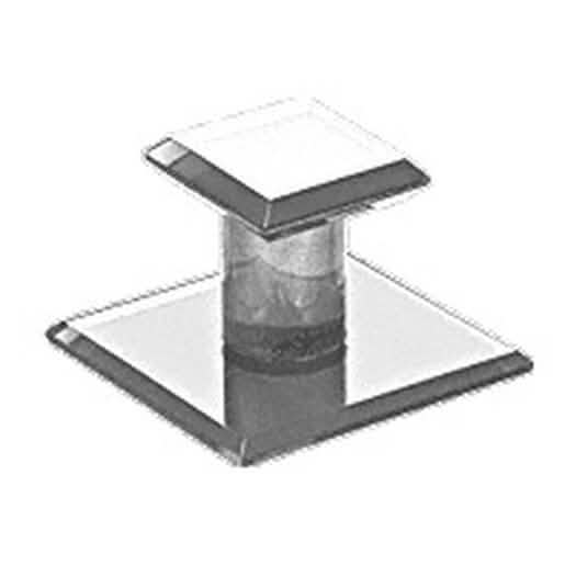 CRL small clear acrylic stick-on mirror pull, perfect for sleek, modern cabinet designs.