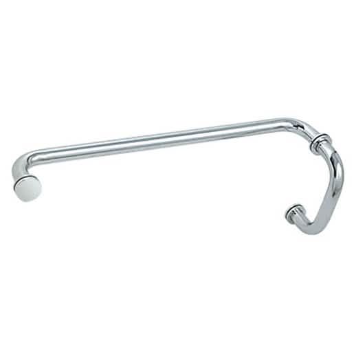 CRL Polished Chrome 6" Pull Handle & 18" Towel Bar BM Series with Metal Washers