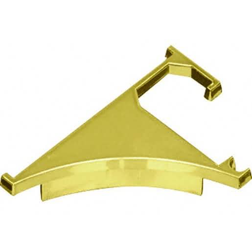 CRL Brite Gold Anodized End Cap for 3/8" Aluminum Shelf Extrusion - Durable & Stylish Fini