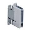 P1N037CH polished chrome Pinnacle brass shower hinge with H back plate, beveled edges, self-centering, for 8-12mm glass