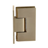 Brushed bronze Vienna adjustable shower door hinge, full back plate, brass (SKU V1E337BBRZ)