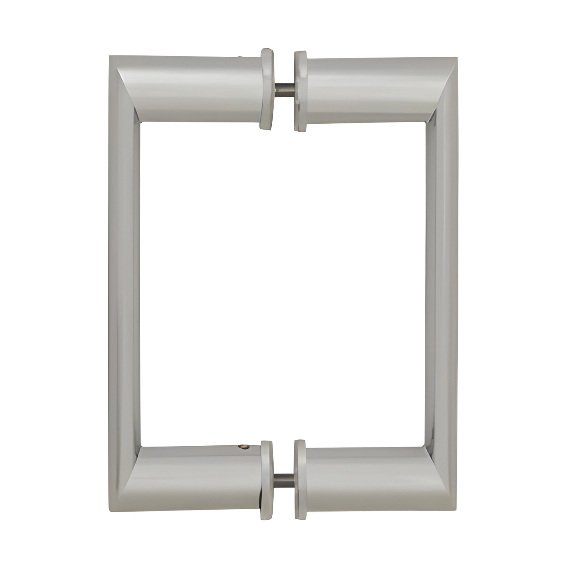 Brushed nickel OR Series back-to-back glass door handle with mixed oval and round tubing SKU 0R6X6BN