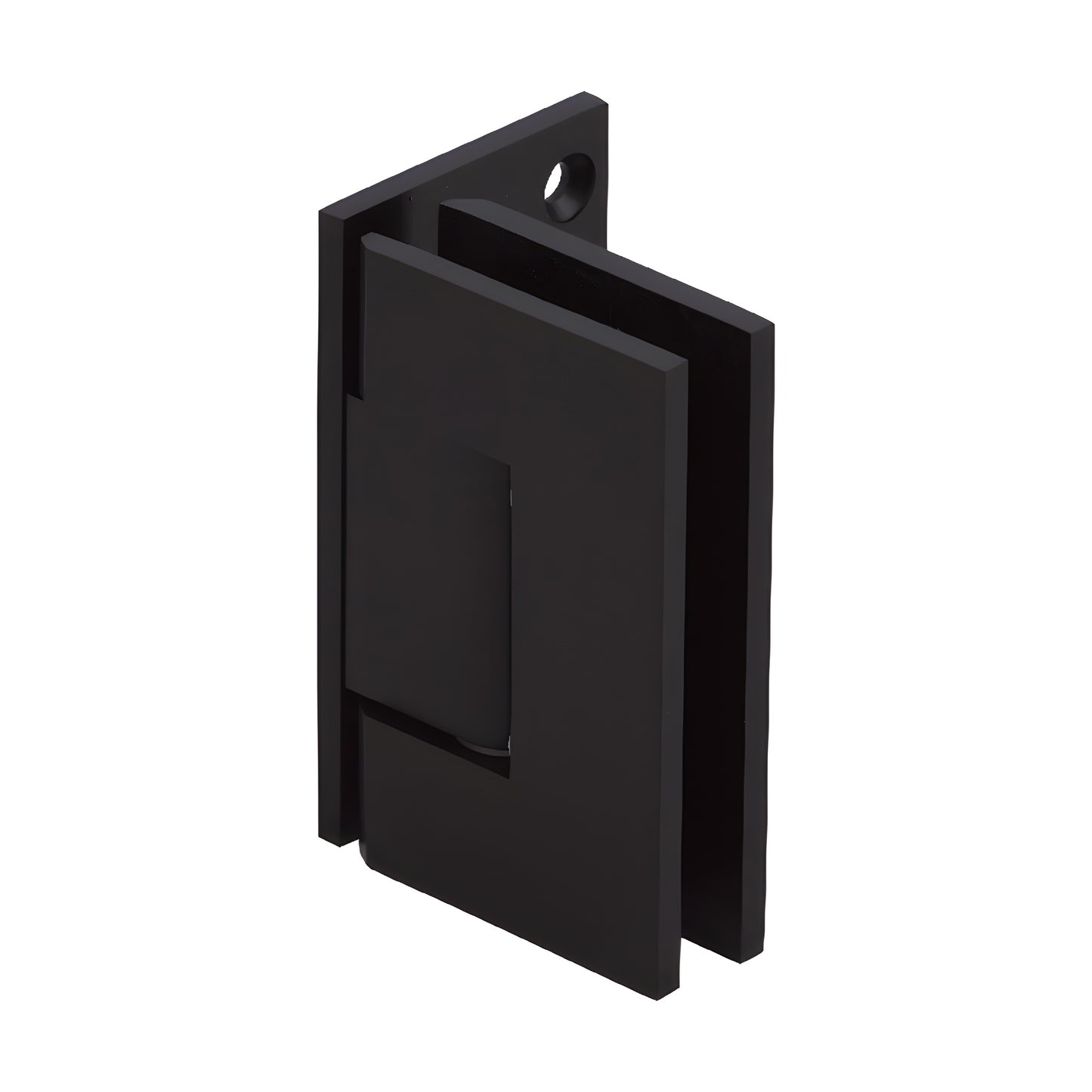 Vienna shower hinge V1E0440RB - oil rubbed bronze squared brass wall mount hinge for 3/8-1/2 glass.