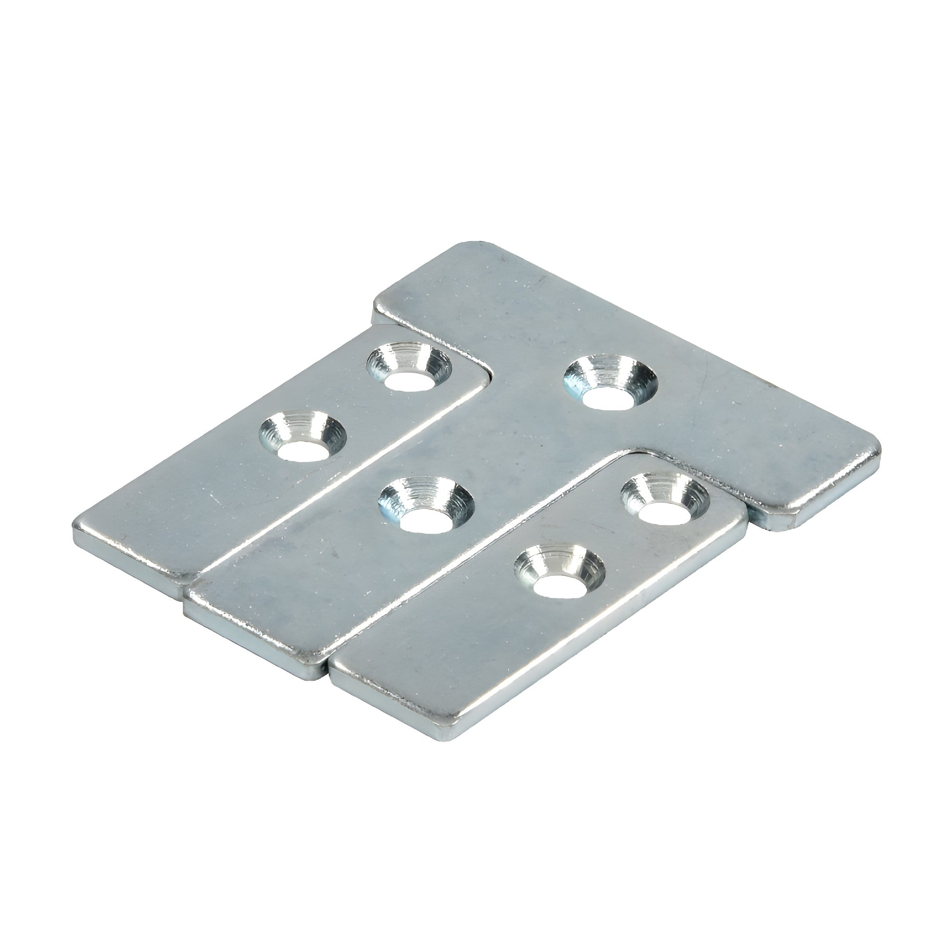 VA3BP 3mm stainless steel low-profile base plate with countersunk mounting holes, silver finish.