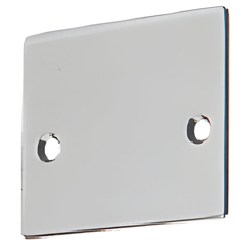 NH3ECBS brushed stainless steel rectangular end cap for U-channel glass, pre-drilled with two screw holes