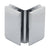 CRL Polished Chrome Pinnacle/Prima Glass-to-Glass Shower Door Bracket