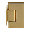 Satin brass Geneva shower door hinge, short back plate, self-centering, for 8-12mm tempered glass (GEN074SB)
