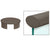 Cap Rail End Cap 4" x 2-1/2" Dark Bronze - CRL
