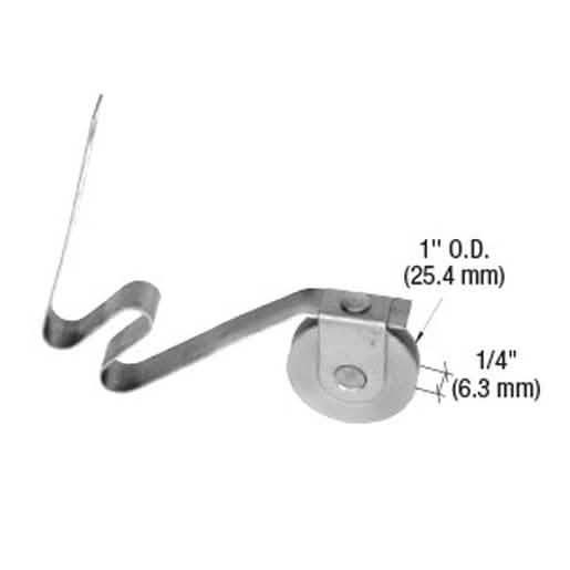1" Steel Ball Bearing Screen Door Roller with Spring Tension for Smooth Sliding.