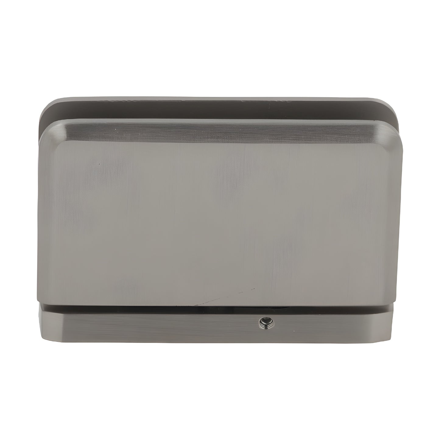 Brushed nickel adjustable brass Prima pivot shower door hinge (PPH301BN) for 8-10mm frameless glass, beveled edge.