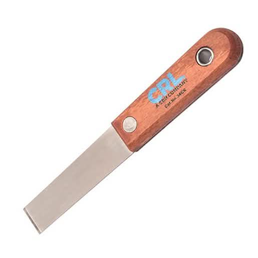 "CRL 3/4" Stiff Putty Chisel Knife - Durable, precise tool for professional glazing tasks.