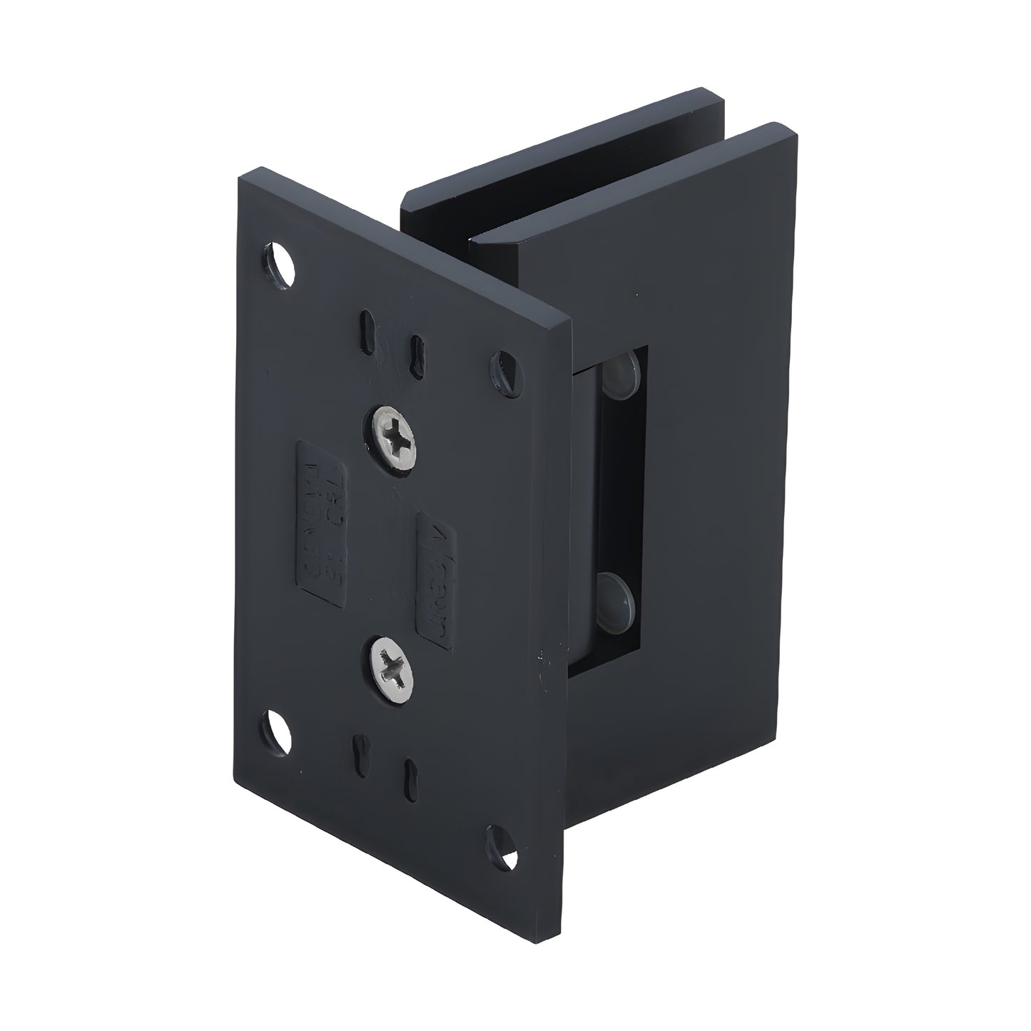JRG0370RB Junior Geneva oil rubbed bronze wall mount brass shower door hinge for 6-8mm glass, self centering.
