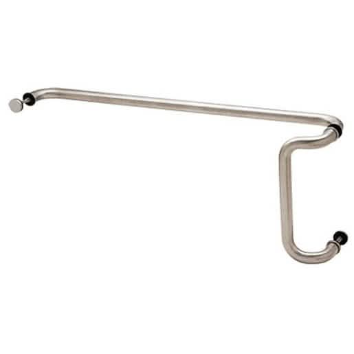 CRL Satin Anodized 12"x28" Back-to-Back Offset Push/Pull Handle Set for Glass Doors