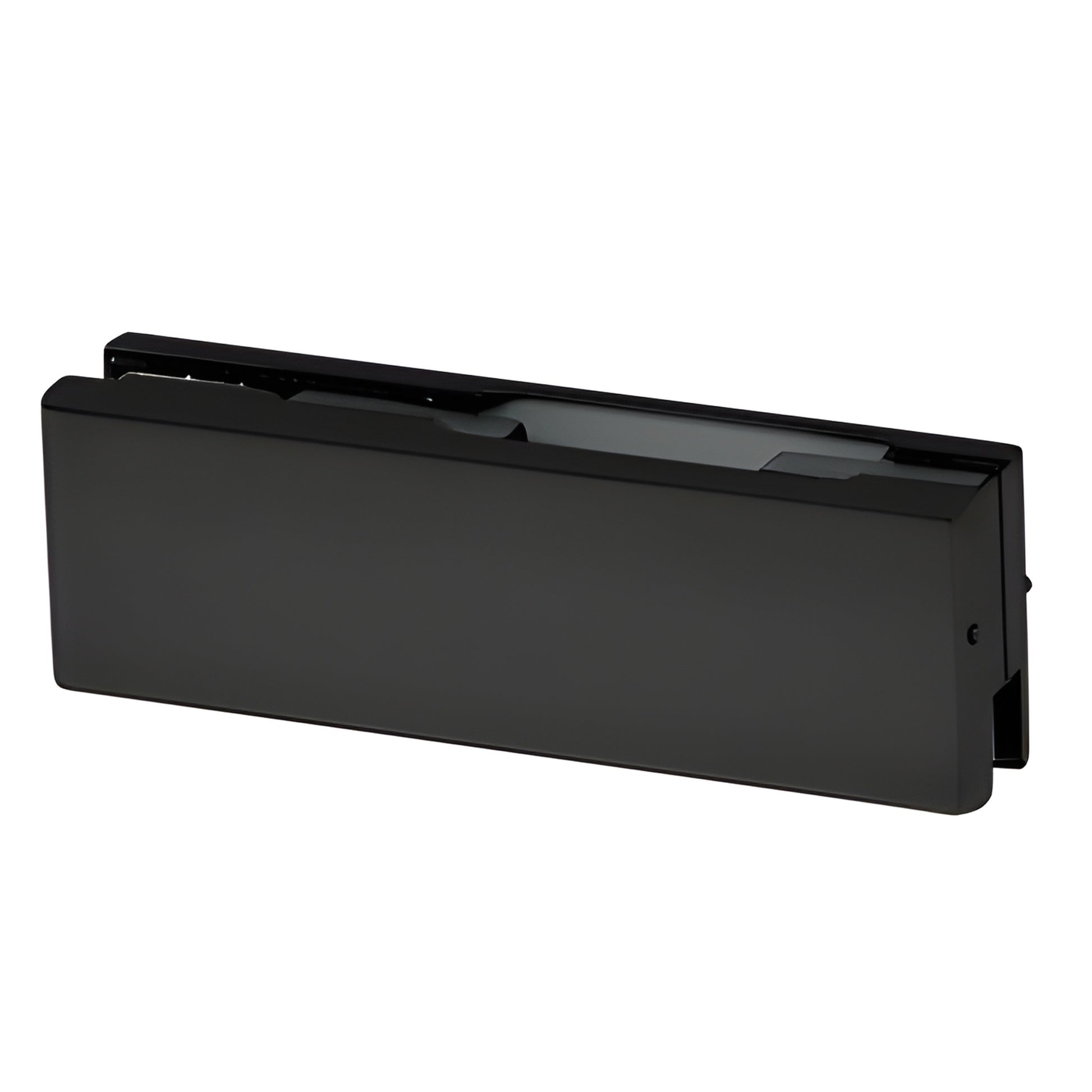 Matte black rectangular replacement cover plate for PH patch fittings (CRL SKU 1NT101MBL)