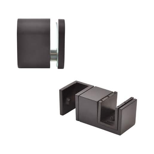 CRL Matte Black 90° Accessory Kit & Bottom Guide for Tofino Sliding Shower Door System