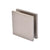 CRL Brushed Nickel Square Notch-In U-Clamp for Shower Glass Panels