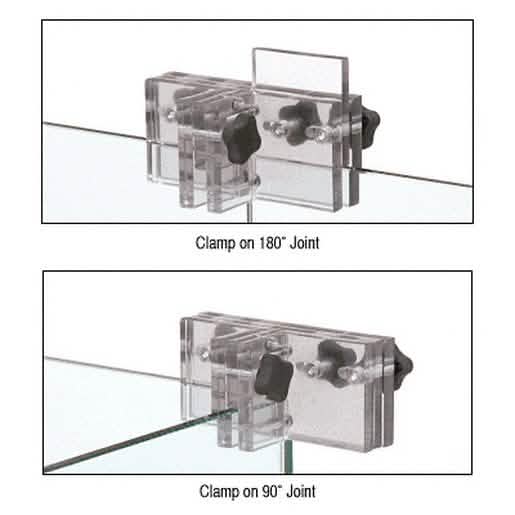 CRL Clear Frameless Shower Door Panel Clamp for secure, stylish glass door installation.