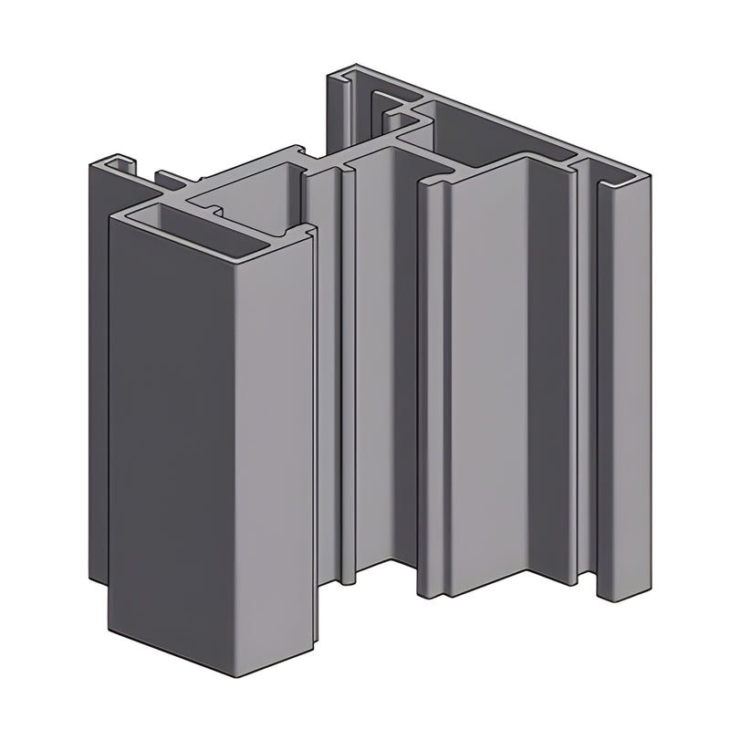 FXBD6SA satin anodized aluminum door frame profile (CRL Fallbrook XL series), extruded cross-section on white background.
