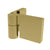 CRL Lugano Satin Brass Wall-Mount Outswing Door Hinge, Right-Hand
