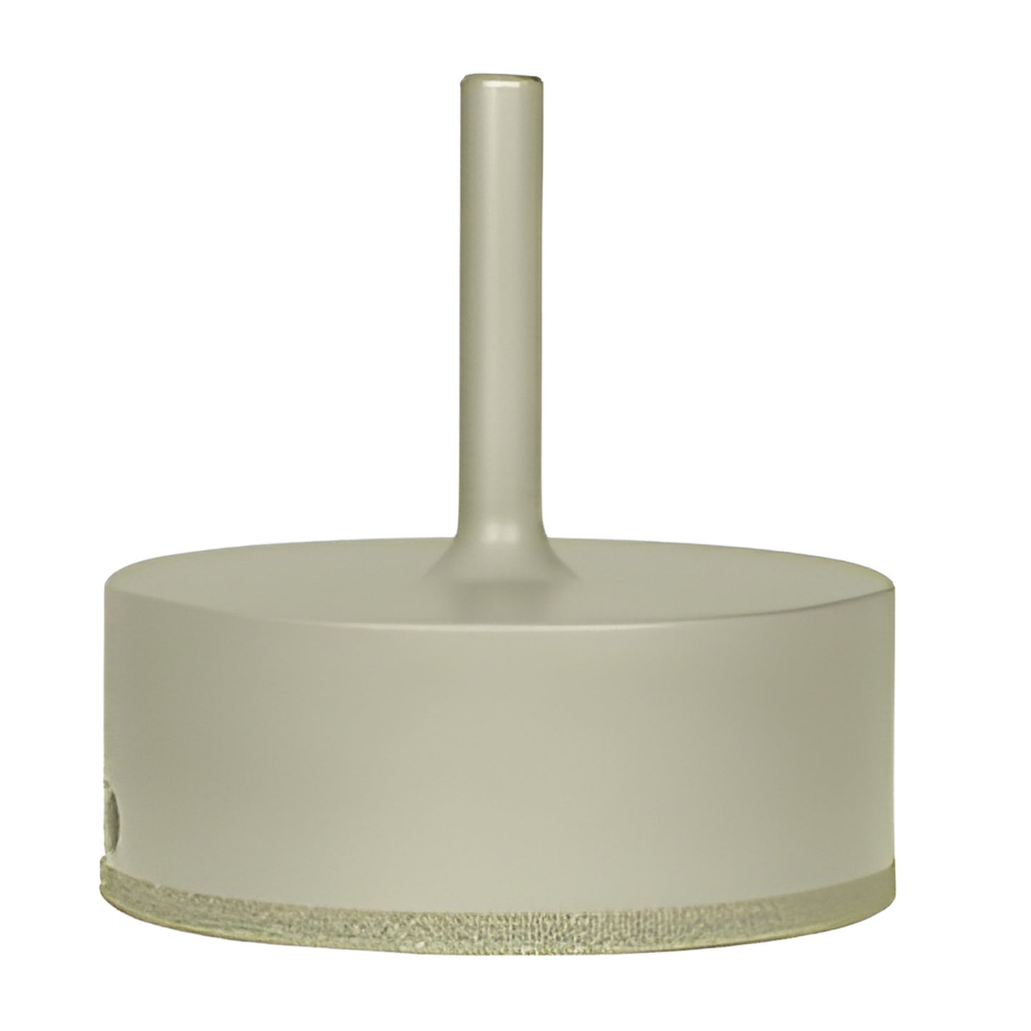 EDD314 3-1/4" diamond-plated smooth rim drill bit, reduced round 3/8" shank, light gray finish.