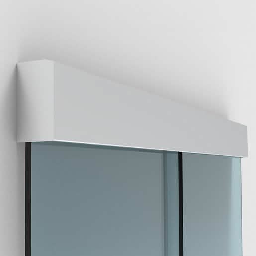 Sleek CRL70 Satin Anodized Sliding Door with Fixed Panel, Wall Mount Kit - Modern Design