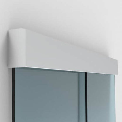 Sleek CRL70 Satin Anodized Sliding Door with Fixed Panel, Wall Mount Kit - Modern Design