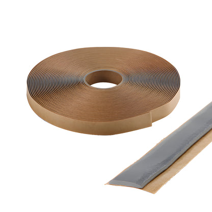 Roll of aluminum-faced Tremco 440 butyl glazing tape (SKU 71029G1) with exposed adhesive strip.