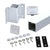 ** CRL Silver Metallic 48" 100 Series 90º Inside Fascia Mount Post Kit