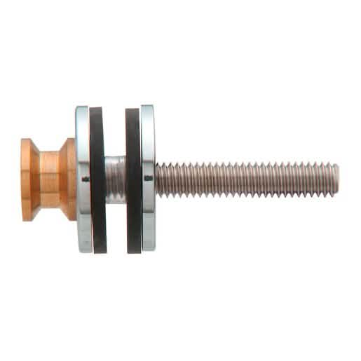 Polished stainless steel replacement washer set for back-to-back pull handle, CRL brand.
