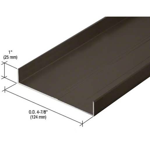 CRL 487 OfficeFront™ Floor Track Dark Bronze Anodized - 24'2" for sleek office design.