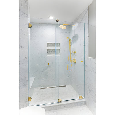 CRL Essence Series Polished Brass Sliding Glass Door Hardware Kit