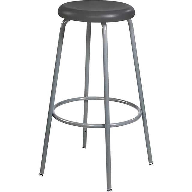 500 Series Stool, Stationary, Adjustable, 27"- 35" Polyurethane Seat, Black