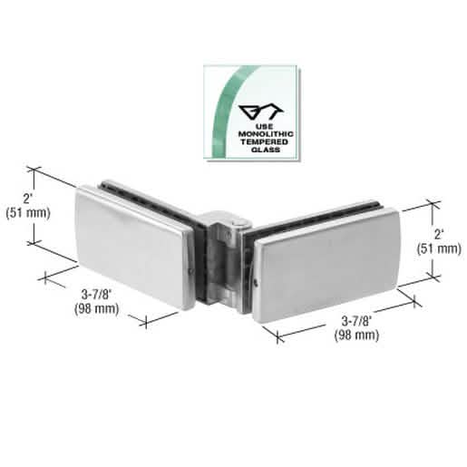 "CRL Birmingham Series Glass-to-Glass Patch for seamless glass connections and sleek desig